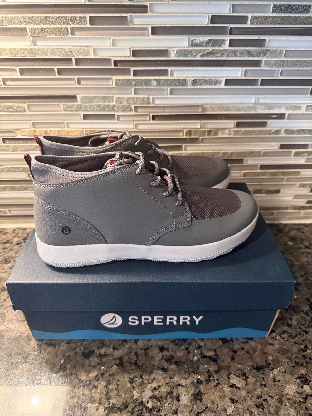Sperry Kids Gray Mesh & Synthetic Lace-Up Sneakers
